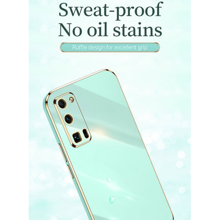 XINLI Straight Edge 6D Electroplate TPU Phone Case with Ring Holder, For Honor 30 Pro, For Honor 30S, For Honor 30 Youth