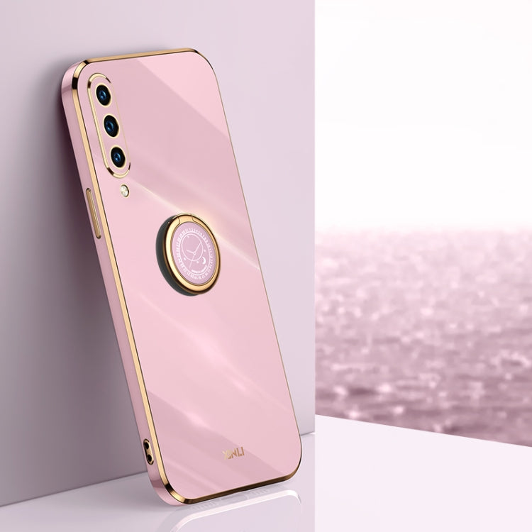 XINLI Straight Edge 6D Electroplate TPU Phone Case with Ring Holder, For Honor 50, For Honor 50 SE, For Honor Play 3