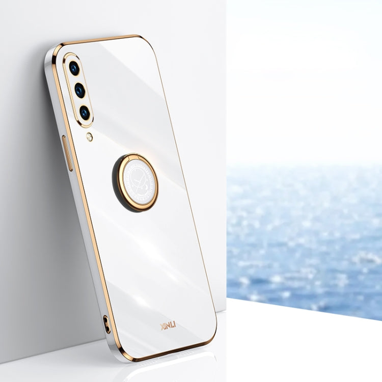 XINLI Straight Edge 6D Electroplate TPU Phone Case with Ring Holder, For Honor 50, For Honor 50 SE, For Honor Play 3