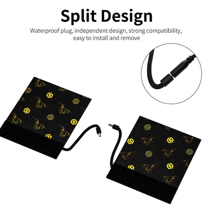 WUPP CS-974B1 Motorcycle Modified Hook and Loop Fastener Intelligent Electric Heating Hand Cover Heated Grip with Three Gear Temperature Control, CS-974B1