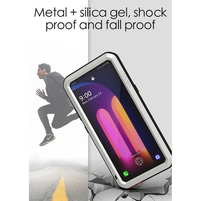 LOVE MEI Metal Shockproof Waterproof Dustproof Protective Case with Glass, For LG V60 ThinQ 5G