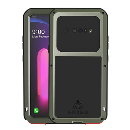 LOVE MEI Metal Shockproof Waterproof Dustproof Protective Case with Glass, For LG V60 ThinQ 5G