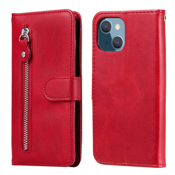 Modische horizontale Klapphülle aus Leder mit Reißverschluss und Kalbslederstruktur, mit Ständer, Kartenfächern und Brieftaschenfunktion, für iPhone 13 Mini, für iPhone 13, für iPhone 13 Pro, für iPhone 13 Pro Max