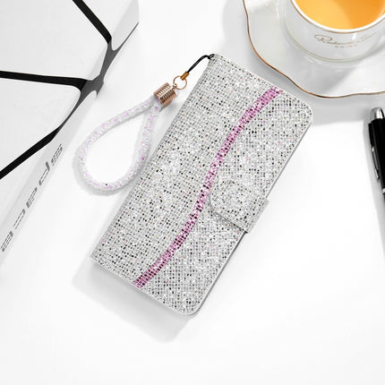 Glitter Powder Horizontal Flip Leather Case with Card Slots & Holder & Lanyard, For iPhone 13 mini, For iPhone 13, For iPhone 13 Pro, For iPhone 13 Pro Max