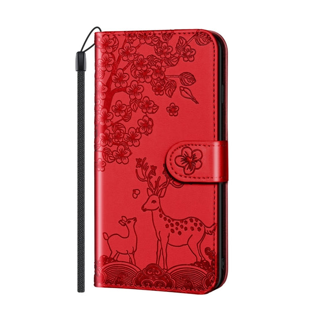 Sika Deer Embossing Pattern Horizontal Flip PU Leather Case with Holder & Card Slot & Wallet & Photo Frame, For iPhone 6 / 6s, For iPhone 6 Plus / 6s Plus, For iPhone SE 2022 / SE 2020 / 8 / 7, For iPhone 8 Plus / 7 Plus