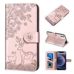 Sika Deer Embossing Pattern Horizontal Flip PU Leather Case with Holder & Card Slot & Wallet & Photo Frame, For iPhone 11 Pro Max, For iPhone 12 / 12 Pro, For iPhone 12 mini, For iPhone 12 Pro Max, For iPhone 13, For iPhone 13 mini