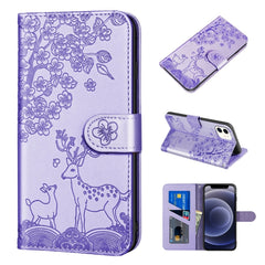 Sika Deer Embossing Pattern Horizontal Flip PU Leather Case with Holder & Card Slot & Wallet & Photo Frame, For iPhone 11 Pro Max, For iPhone 12 / 12 Pro, For iPhone 12 mini, For iPhone 12 Pro Max, For iPhone 13, For iPhone 13 mini