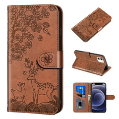 Sika Deer Embossing Pattern Horizontal Flip PU Leather Case with Holder & Card Slot & Wallet & Photo Frame, For iPhone 11 Pro Max, For iPhone 12 / 12 Pro, For iPhone 12 mini, For iPhone 12 Pro Max, For iPhone 13, For iPhone 13 mini