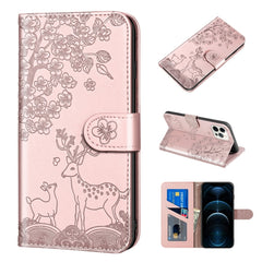 Sika Deer Embossing Pattern Horizontal Flip PU Leather Case with Holder & Card Slot & Wallet & Photo Frame, For iPhone 11 Pro Max, For iPhone 12 / 12 Pro, For iPhone 12 mini, For iPhone 12 Pro Max, For iPhone 13, For iPhone 13 mini