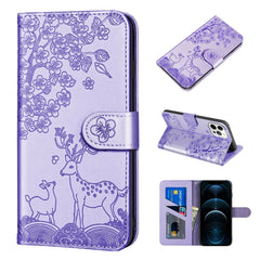 Sika Deer Embossing Pattern Horizontal Flip PU Leather Case with Holder & Card Slot & Wallet & Photo Frame, For iPhone 11 Pro Max, For iPhone 12 / 12 Pro, For iPhone 12 mini, For iPhone 12 Pro Max, For iPhone 13, For iPhone 13 mini