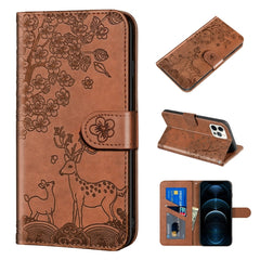 Sika Deer Embossing Pattern Horizontal Flip PU Leather Case with Holder & Card Slot & Wallet & Photo Frame, For iPhone 11 Pro Max, For iPhone 12 / 12 Pro, For iPhone 12 mini, For iPhone 12 Pro Max, For iPhone 13, For iPhone 13 mini