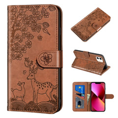 Sika Deer Embossing Pattern Horizontal Flip PU Leather Case with Holder & Card Slot & Wallet & Photo Frame, For iPhone 11 Pro Max, For iPhone 12 / 12 Pro, For iPhone 12 mini, For iPhone 12 Pro Max, For iPhone 13, For iPhone 13 mini