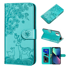 Sika Deer Embossing Pattern Horizontal Flip PU Leather Case with Holder & Card Slot & Wallet & Photo Frame, For iPhone 11 Pro Max, For iPhone 12 / 12 Pro, For iPhone 12 mini, For iPhone 12 Pro Max, For iPhone 13, For iPhone 13 mini