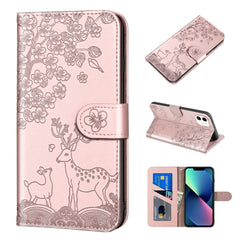 Sika Deer Embossing Pattern Horizontal Flip PU Leather Case with Holder & Card Slot & Wallet & Photo Frame, For iPhone 11 Pro Max, For iPhone 12 / 12 Pro, For iPhone 12 mini, For iPhone 12 Pro Max, For iPhone 13, For iPhone 13 mini