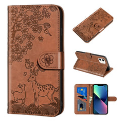 Sika Deer Embossing Pattern Horizontal Flip PU Leather Case with Holder & Card Slot & Wallet & Photo Frame, For iPhone 11 Pro Max, For iPhone 12 / 12 Pro, For iPhone 12 mini, For iPhone 12 Pro Max, For iPhone 13, For iPhone 13 mini