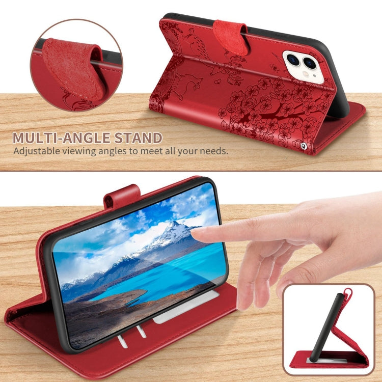 Sika Deer Embossing Pattern Horizontal Flip PU Leather Case with Holder & Card Slot & Wallet & Photo Frame, For iPhone 13 Pro, For iPhone 13 Pro Max, For iPhone X / XS, For iPhone XR