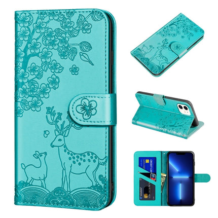 Sika Deer Embossing Pattern Horizontal Flip PU Leather Case with Holder & Card Slot & Wallet & Photo Frame, For iPhone 13 Pro, For iPhone 13 Pro Max, For iPhone X / XS, For iPhone XR