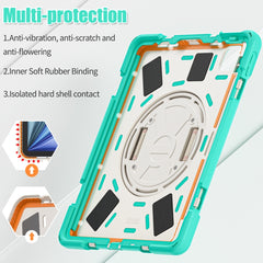 Silicone + PC Protective Case with Holder & Shoulder Strap, For iPad Air 11 2024 / Air 5 10.9 2022 / Air 4 10.9 2020 / Pro 11 2022 /2021 / 2018 / 2020