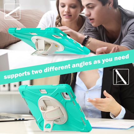 Silikon + PC Schutzhülle mit Halter &amp; Schulter Gurt, für iPad Air 11 2024 / Air 5 10,9 2022 / Air 4 10,9 2020 / Pro 11 2022 /2021 / 2018 / 2020