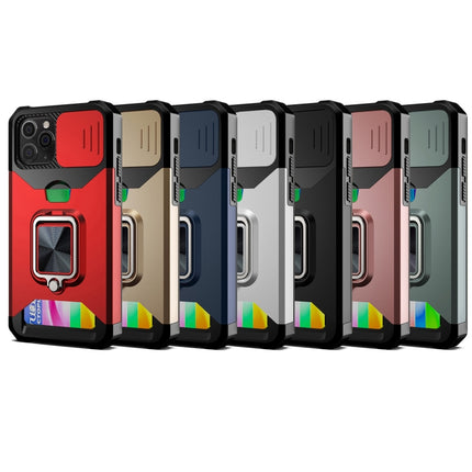 Schiebekamera-Abdeckungsdesign, stoßfeste PC + TPU-Hülle mit Ringhalter und Kartensteckplatz, für iPhone 12 Pro Max, für iPhone 13 Pro Max, für iPhone 11, für iPhone XS Max