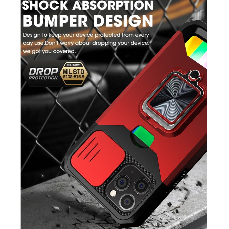 Schiebekamera-Abdeckungsdesign, stoßfeste PC + TPU-Hülle mit Ringhalter und Kartensteckplatz, für iPhone 12 Pro Max, für iPhone 13 Pro Max, für iPhone 11, für iPhone XS Max