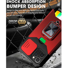 Schiebekamera-Abdeckungsdesign, stoßfeste PC + TPU-Hülle mit Ringhalter und Kartensteckplatz, für iPhone 12 Pro Max, für iPhone 13 Pro Max, für iPhone 11, für iPhone XS Max