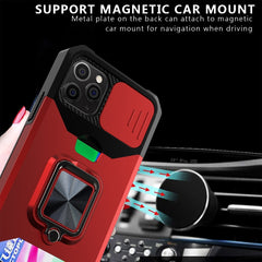 Sliding Camera Cover Design PC + TPU Shockproof Case with Ring Holder & Card Slot, For iPhone 12 Pro Max, For iPhone 13 Pro Max, For iPhone 11, For iPhone XS Max