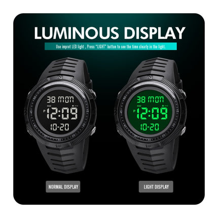 SKMEI 1632 Dual Time Display Luminous Electronic Watch, Support Alarm Clock