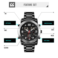 SKMEI 1642 Three-time Display Luminous Electronic Watch, Support Alarm Clock