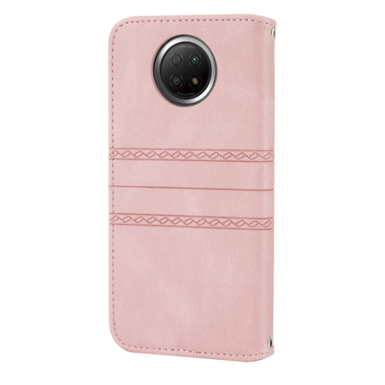 Embossed Striped Magnetic Buckle PU + TPU Horizontal Flip Leather Case with Holder & Card Slot & Wallet & Photo Frame & Sling, For Xiaomi Redmi Note 9 5G, For Xiaomi Redmi Note 9 Pro Max, For Xiaomi Redmi Note 10, For Xiaomi Redmi Note 10 5G