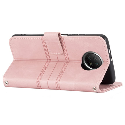 Embossed Striped Magnetic Buckle PU + TPU Horizontal Flip Leather Case with Holder & Card Slot & Wallet & Photo Frame & Sling, For Xiaomi Redmi Note 9 5G, For Xiaomi Redmi Note 9 Pro Max, For Xiaomi Redmi Note 10, For Xiaomi Redmi Note 10 5G
