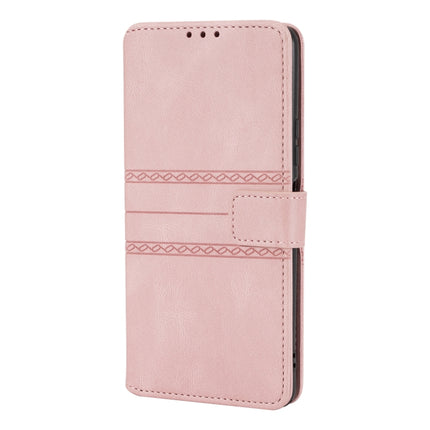 Embossed Striped Magnetic Buckle PU + TPU Horizontal Flip Leather Case with Holder & Card Slot & Wallet & Photo Frame & Sling, For Xiaomi Redmi Note 10 Pro 5G, For Xiaomi Redmi Note 10 Pro Max