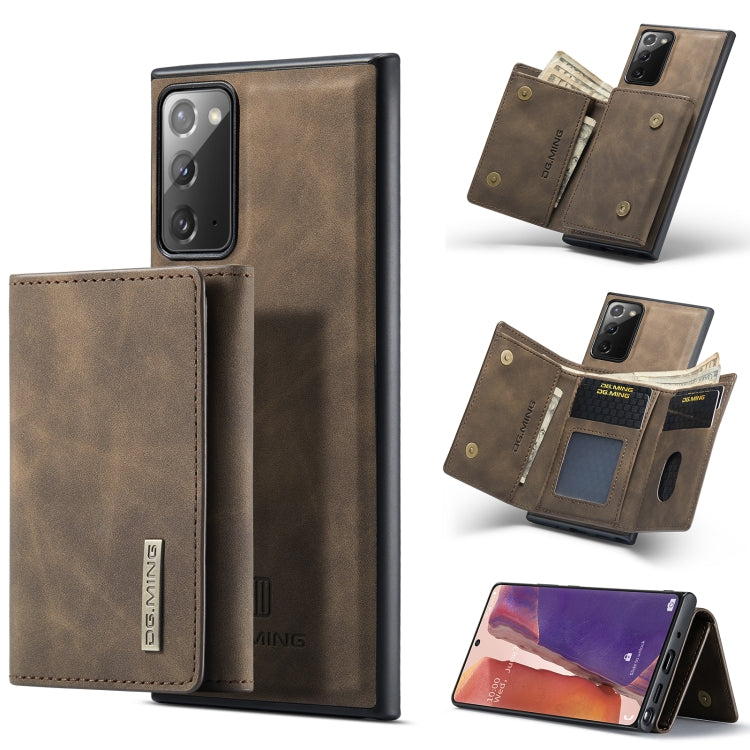 DG.MING M1 Series 3-Fold Multi Card Wallet + Magnetic Back Cover Shockproof Case with Holder Function, For Samsung Galaxy A52 5G / 4G, For Samsung Galaxy A72 5G / 4G, For Samsung Galaxy Note20, For Samsung Galaxy S20 FE