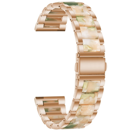 Three-beads Steel + Resin Replacement Strap Watchband, For Samsung Smart Watch 20mm