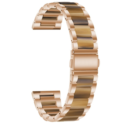 Three-beads Steel + Resin Replacement Strap Watchband, For Samsung Smart Watch 20mm