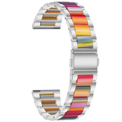 Three-beads Steel + Resin Replacement Strap Watchband, For Samsung Smart Watch 20mm