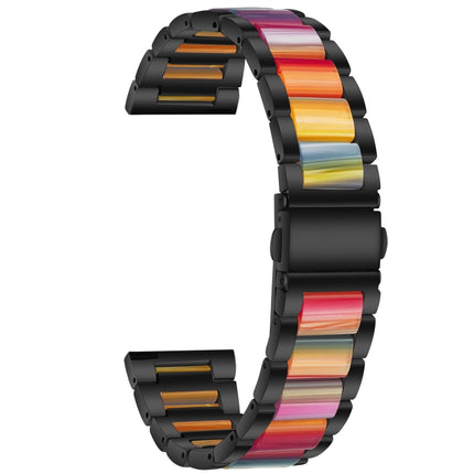 Three-beads Steel + Resin Replacement Strap Watchband, For Samsung Smart Watch 22mm