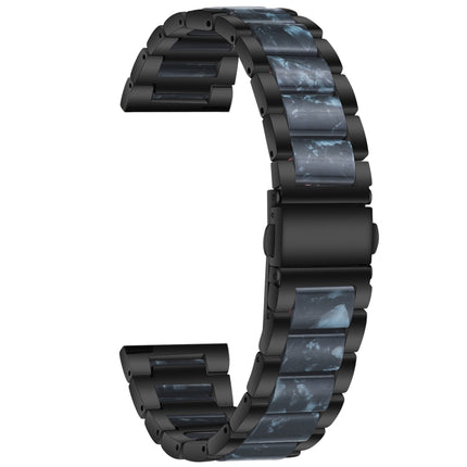 Three-beads Steel + Resin Replacement Strap Watchband, For Samsung Smart Watch 22mm