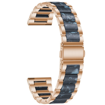 Three-beads Steel + Resin Replacement Strap Watchband, For Samsung Smart Watch 22mm