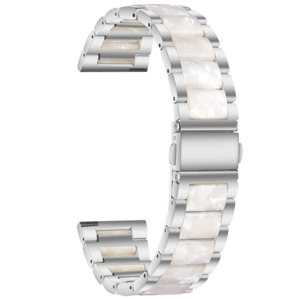 Three-beads Steel + Resin Replacement Strap Watchband, For Samsung Smart Watch 22mm