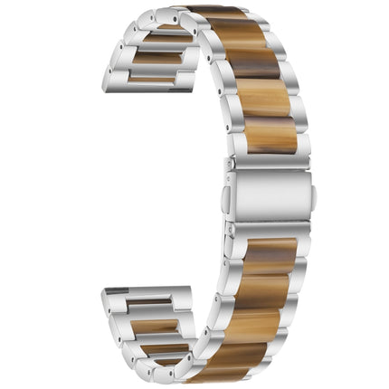 Three-beads Steel + Resin Replacement Strap Watchband, For Samsung Smart Watch 22mm