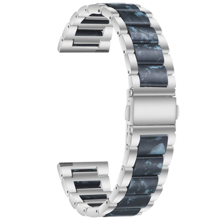 Three-beads Steel + Resin Replacement Strap Watchband, For Samsung Smart Watch 22mm