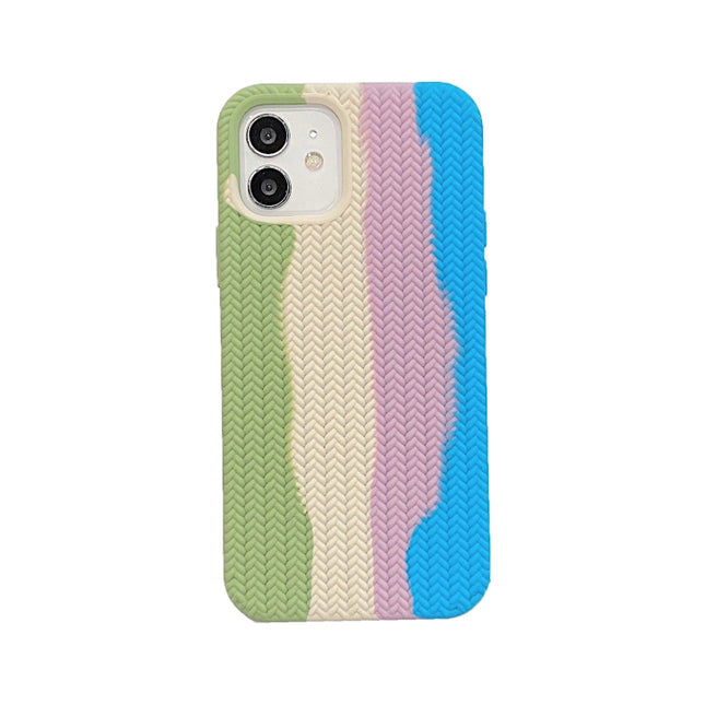 Silikon-Schutzhülle mit Fischgrätenstruktur, für iPhone 11, für iPhone 12