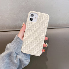 Herringbone Texture Silicone Protective Case, For iPhone 11, For iPhone 12