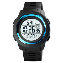 SKMEI 1731 Triplicate Round Dial LED Dual Time Digital Display Luminous Electronic Watch