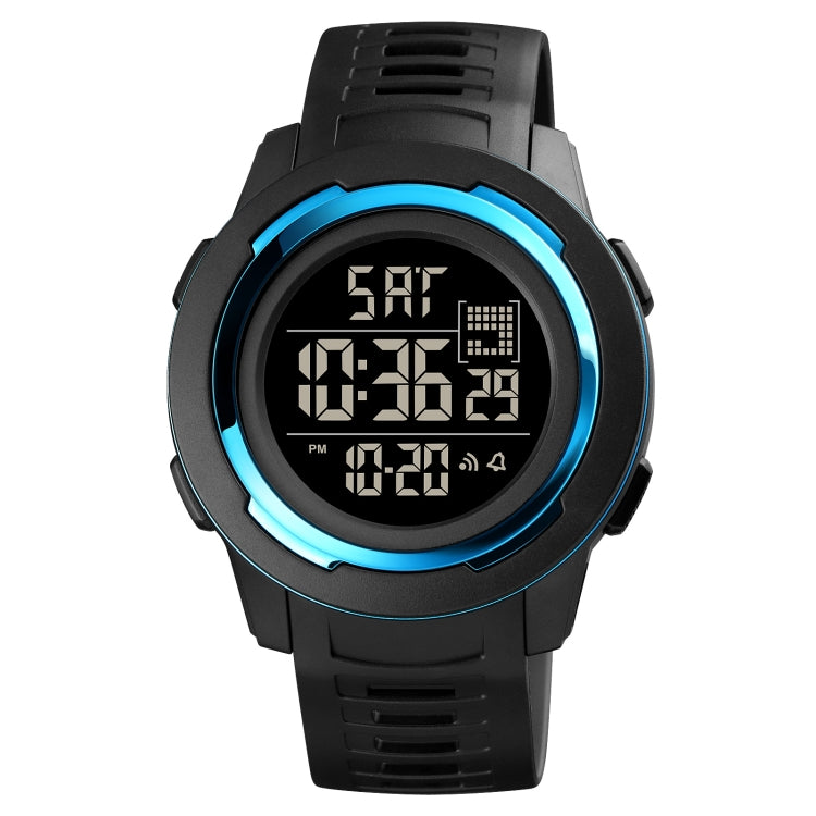 SKMEI 1731 Triplicate Round Dial LED Dual Time Digital Display Luminous Electronic Watch