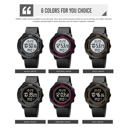 SKMEI 1736 Triplicate Round Dial Timing LED Digital Display Luminous Electronic Watch