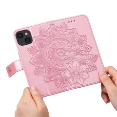 7-petal Flowers Embossing Pattern Horizontal Flip PU Leather Case with Holder & Card Slots & Wallet & Photo Frame, For iPhone 13, For iPhone 13 Mini, For iPhone 13 Pro, For iPhone 13 Pro Max