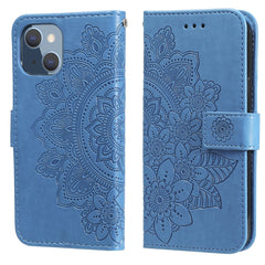 7-petal Flowers Embossing Pattern Horizontal Flip PU Leather Case with Holder & Card Slots & Wallet & Photo Frame, For iPhone 13, For iPhone 13 Mini, For iPhone 13 Pro, For iPhone 13 Pro Max