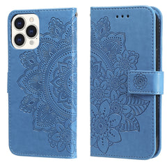 7-petal Flowers Embossing Pattern Horizontal Flip PU Leather Case with Holder & Card Slots & Wallet & Photo Frame, For iPhone 13, For iPhone 13 Mini, For iPhone 13 Pro, For iPhone 13 Pro Max